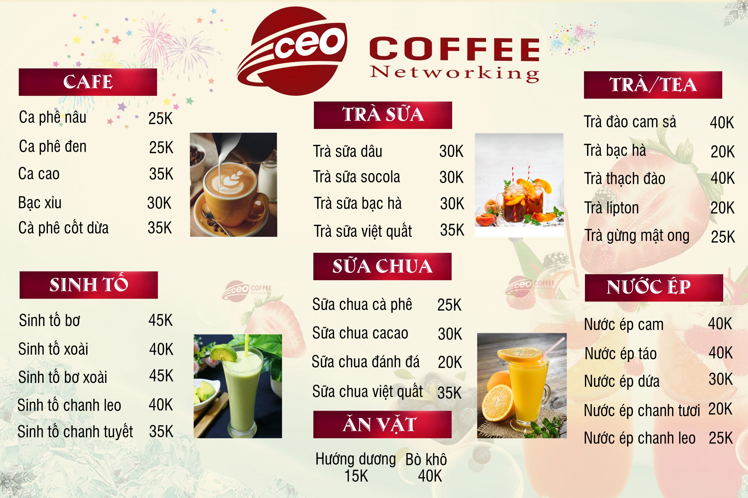 menu ceo coffee in thanh pham scaled
